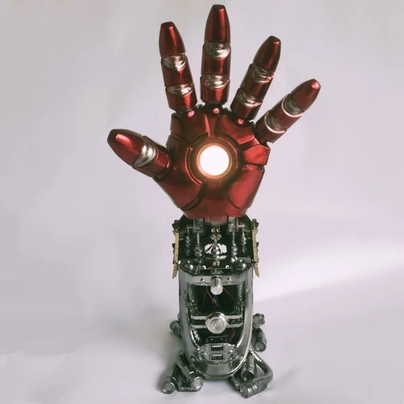 Pl-Mk2a Marvel Iron Man Arm Movable Table Lamp Led Figure Model Toy Ark Reactor Marvel Arm Hand Sense Of Technology Gift Toy