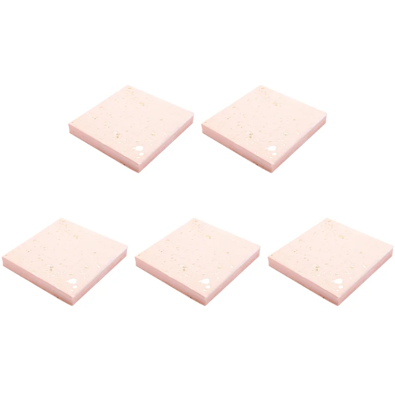 5X Set di stoviglie usa e getta con texture in marmo rosa con blocchi dorati Tovaglioli di carta Forniture per stoviglie di carnevale per matrimoni