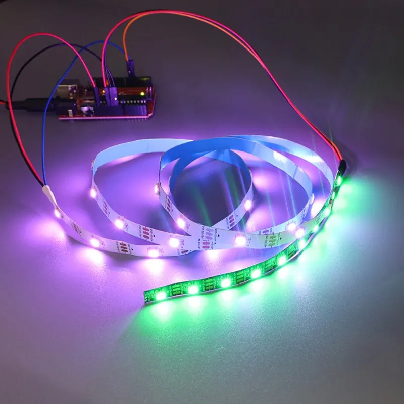 【elated】ws2812-5v-led-strip-lights-5050-beads-full-color-para-arduino-esp32-controle-programado