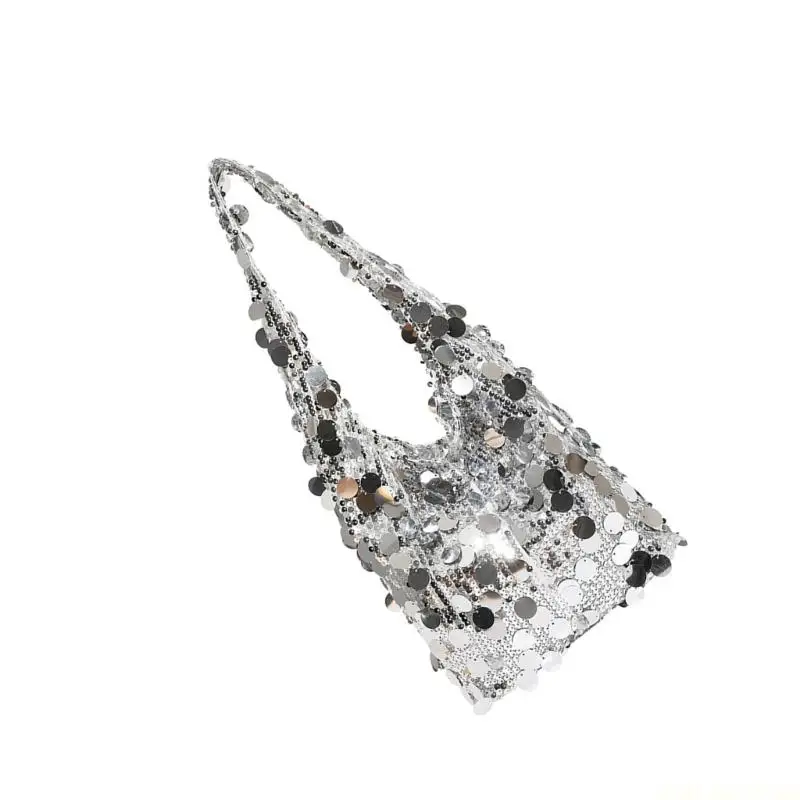 

X90D Современная рабочая сумка через плечо Блестящая сумка для подмышек Просторная внутренняя сумка для пассажиров на разные