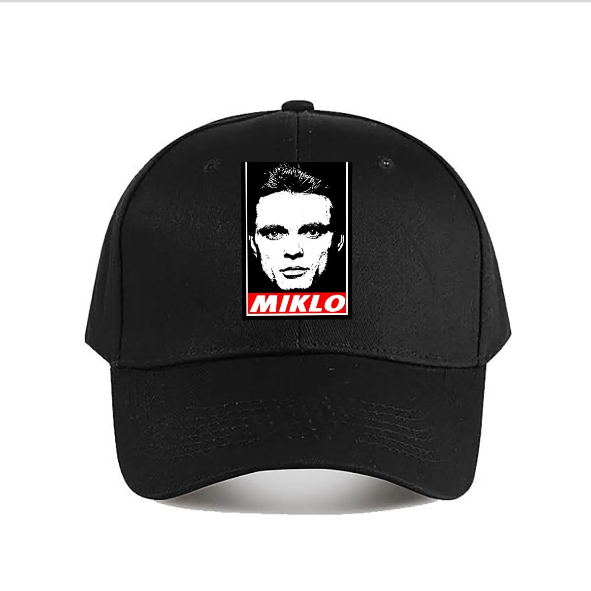 

Miklo Movie Character Black - White Art Print Baseball Cap