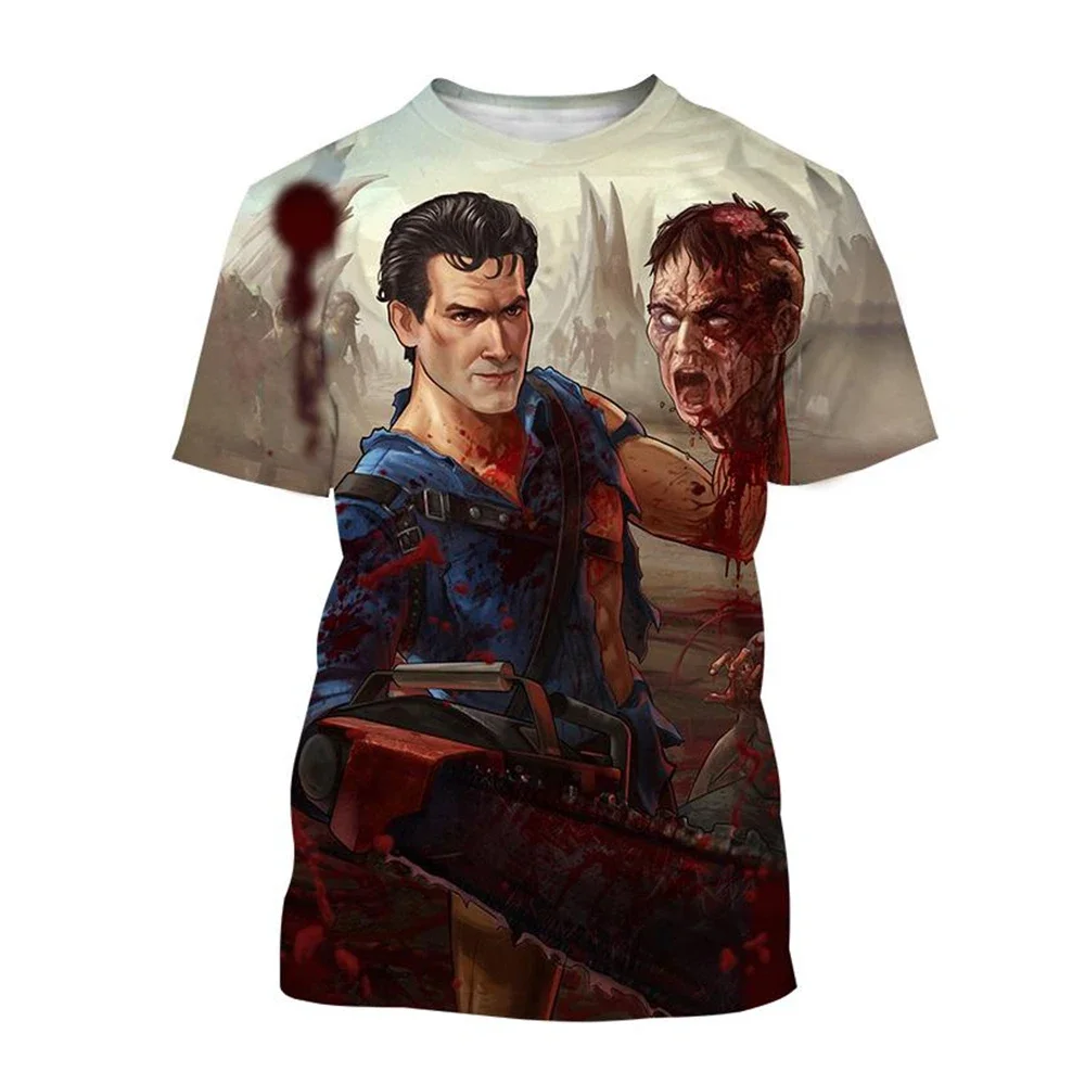 2025 3D Print New The Evil Dead Quick Drying Breathable Sport T-shirt Men Fugees Plus Size 100-6XL Solo Leveling