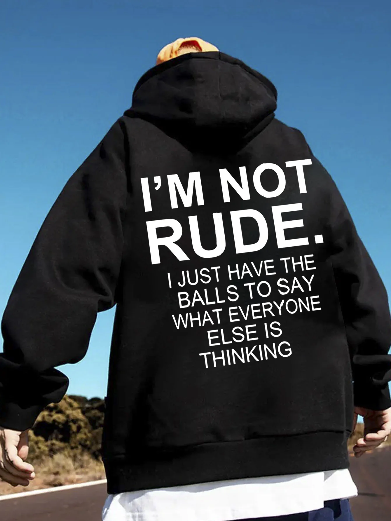 Men's Bold Style Hoodie I'M Not Old, I Just Have a Special Gift That Time Has Given Me. Printed Loose Pullover Shirt with White Text on Black Background. Long-Sleeved Casual Shirt. Machine Washable. Comfortable Loose Fit. Plus Size Hoodie. Casual Wear