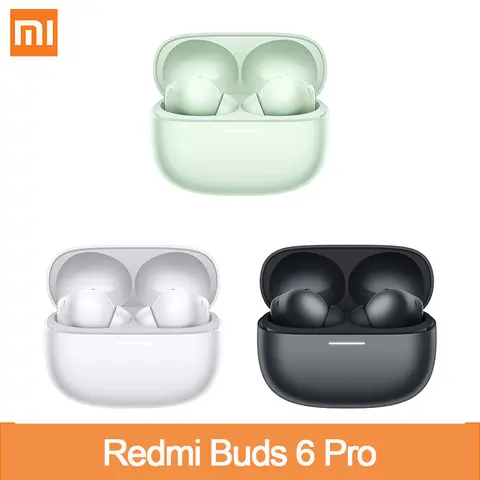 New Xiaomi Redmi Buds 6 Pro Bluetooth 5.3 3MIC AI Noise Cancellation Wireless Earphones Long Battery Life Mi Earbuds Headset