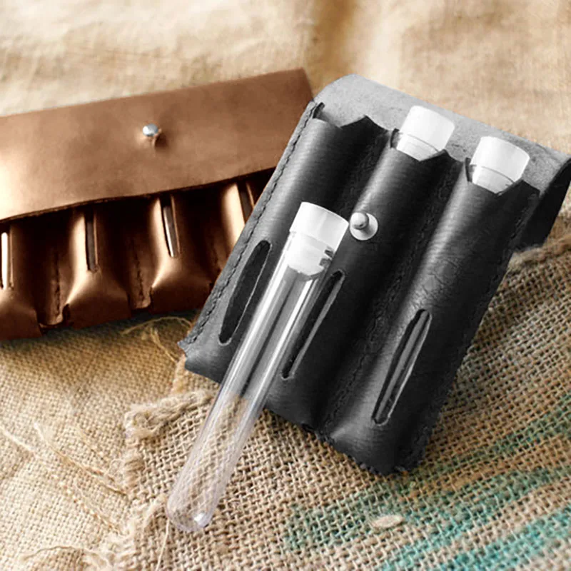 

Medieval Alchemist Witch Potion Bottle Holder PU Test Tube Pouch Bag Plague Doctor Cosplay Costume LARP Accessory Steampunk Kit