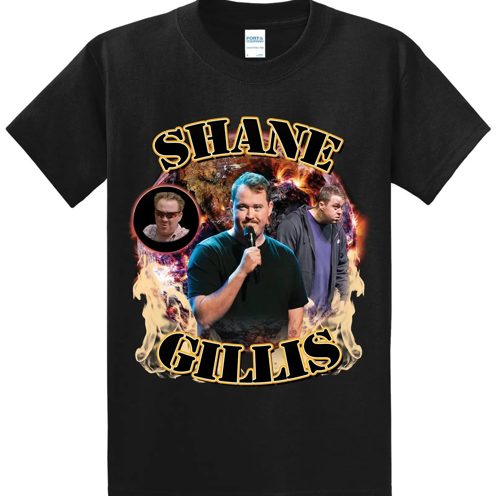Shane gillis T Shirt vintage Washed Breathable homme Soft fashion Stylish Unisex streetwear Versatile Slightly Casual