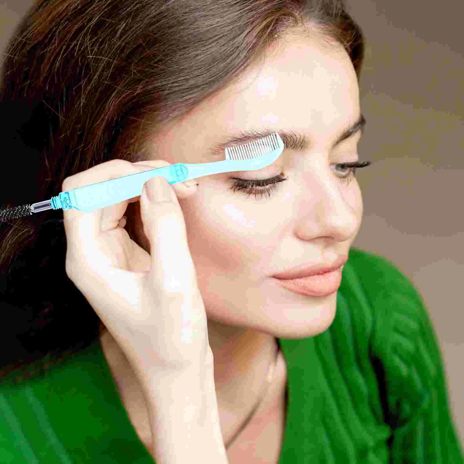 6 uds cepillo de maquillaje peine de pestañas plegable ceja plegable pestañas postizas