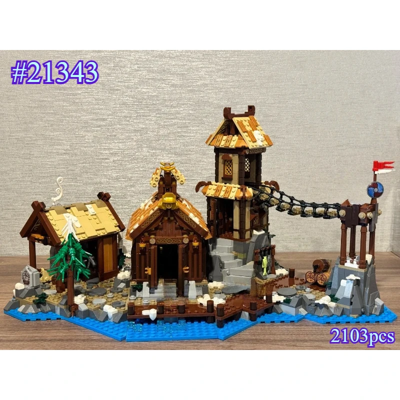 

2026 NEW 2103PCS 21343 Viking Village Creative Series Building Blocks Puzzle Toy Gift for Boys and Girls