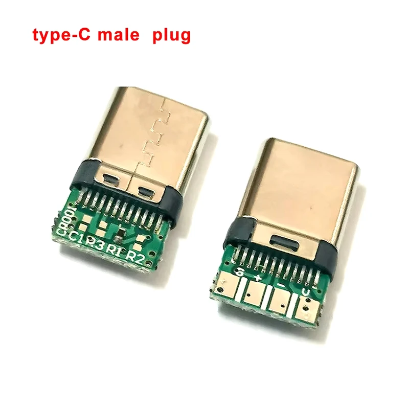 5 قطع USB 3.1 type-C ذكر المشبك التوصيل مع واجهة سلك لحام لوحة دارات مطبوعة