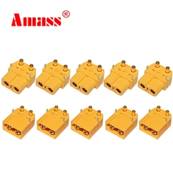 Amass XT60PW conector XT60PW enchufe modelo Horizontal batería Lipo macho hembra conector PCB enchufe de placa para batería RC Quadcopter