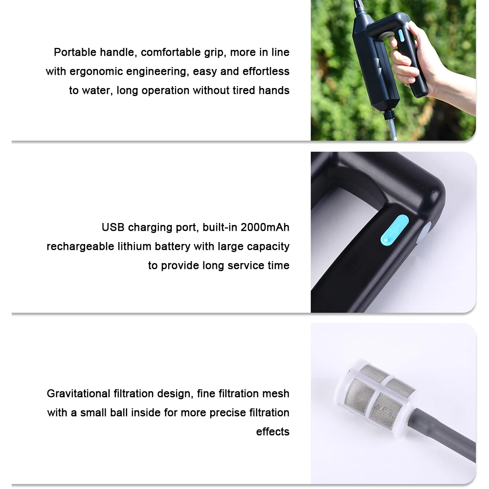 Electric Pesticide Spray Rechargeable Automatic Electric Misters Practical Home Plants Garden Sprayer Adjustable Water Column