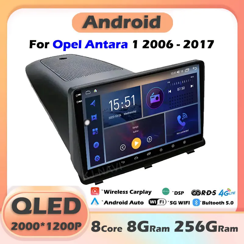 

9 Inch Screen HeadUnit Android 14 Car Radio For Opel Antara 1 2006 - 2017 Car Multimedia Player GPS Navi Stereo 4G DSP Carplay