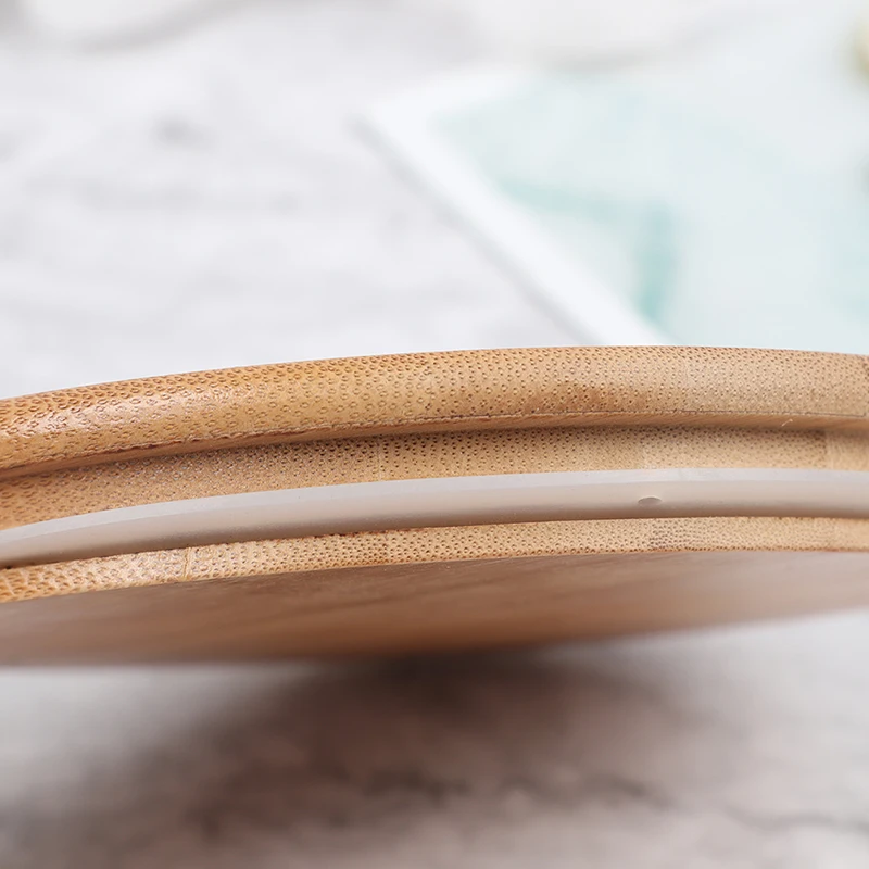 Wooden Jars Lids Silica Gel Circle Seal Up Lids Flower Wood Cover Canister