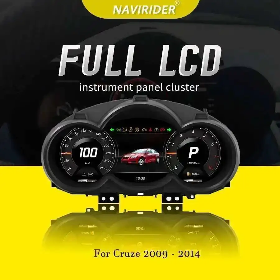 Cluster For Chevrolet Cruze Lacetti Classic Lacett 2009-2014 Panel Cluster Multiple Colorful UI New Car LCD Instrument Dashboard