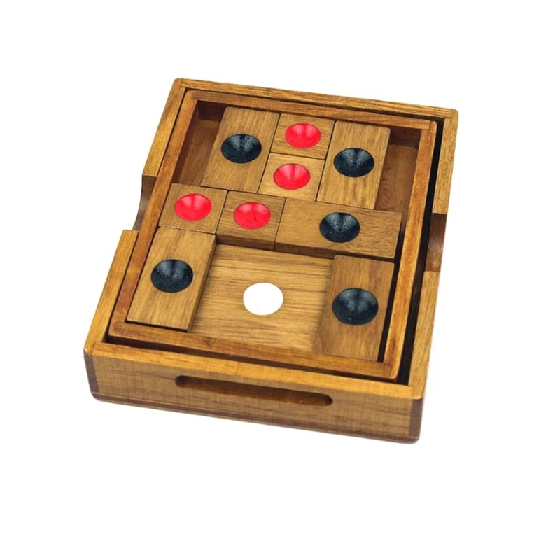 Huarong Dao Puzzle Strategy Games Logical Thinking Toys Wooden Brain Teasers for Adults Kids Boys Girls Intellectual Gifts