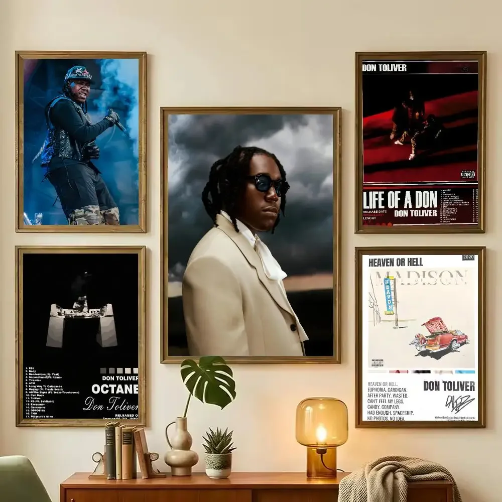 Rapper Don Toliver Painting Calligraphy Stylish Wall Art Poster, Bedroom Living Room Home Decor Gift