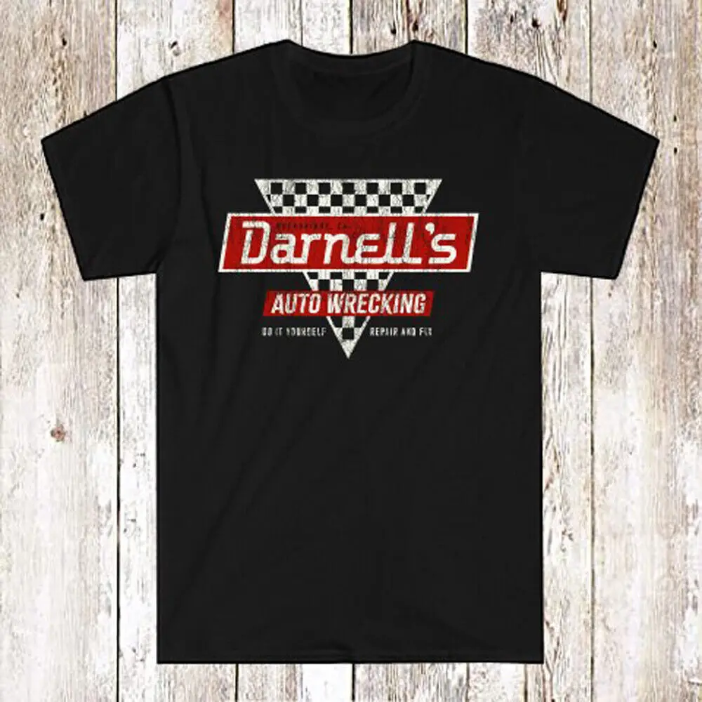 Darnell's Auto Wrecking Men's Black T Shirt Size S 5XL