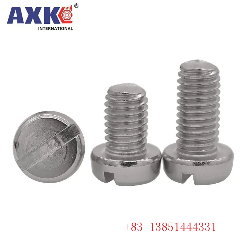 M1.6 M2 M2.5 M3 M4 M5 M6 A2-70 Stainless Steel 304 DIN84 GB65 Slotted Cap Head Slot Column Round Cheese Head Screw Bolt