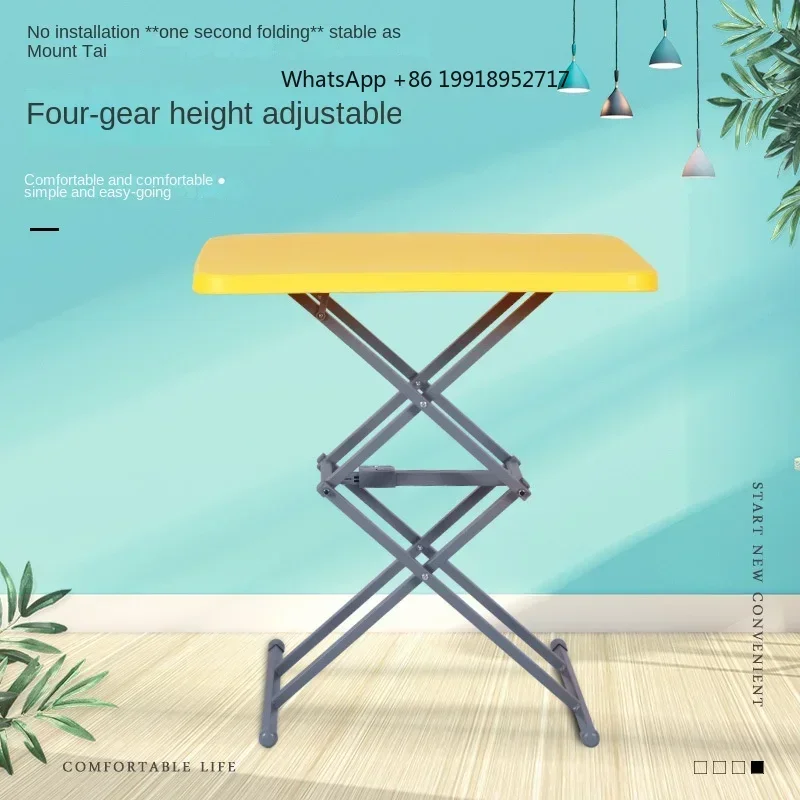 Adjustable Folding Computer Desk for Small Spaces, Multifunctional Writing Table with Dining Function