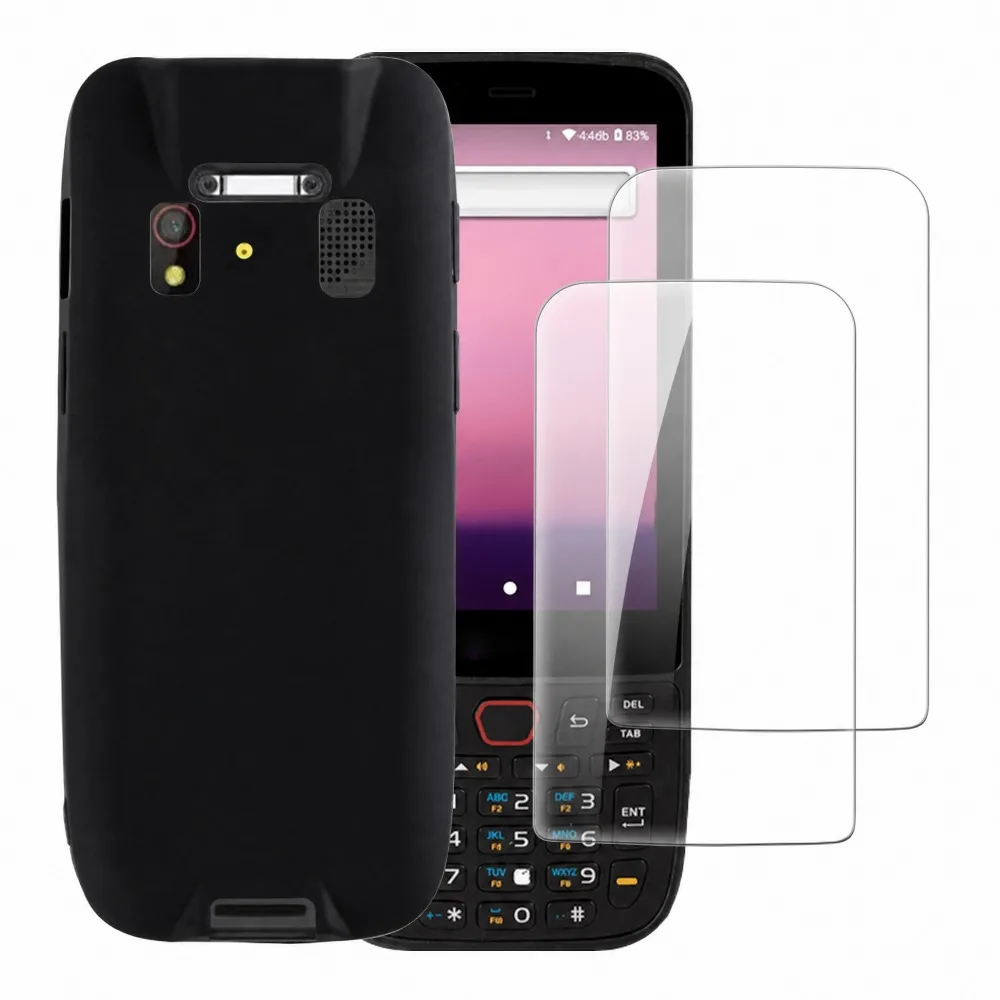 Soft Case + 2 Pack Tempered Glass Screen Protectors For Honeywell ScanPal EDA40K Full-Body Protection