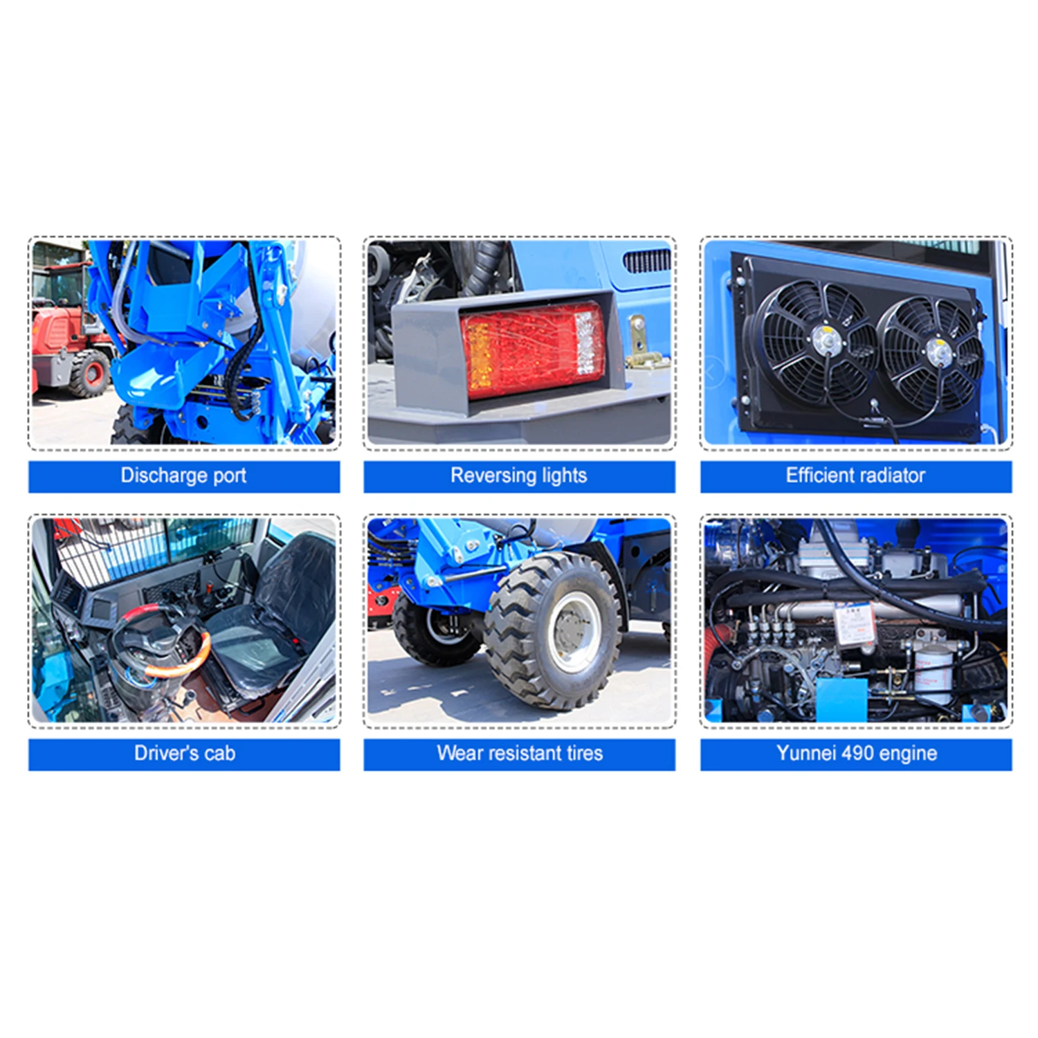 1 Cubic Meter Self Loading Mobile Concrete Mixer Batch Truck