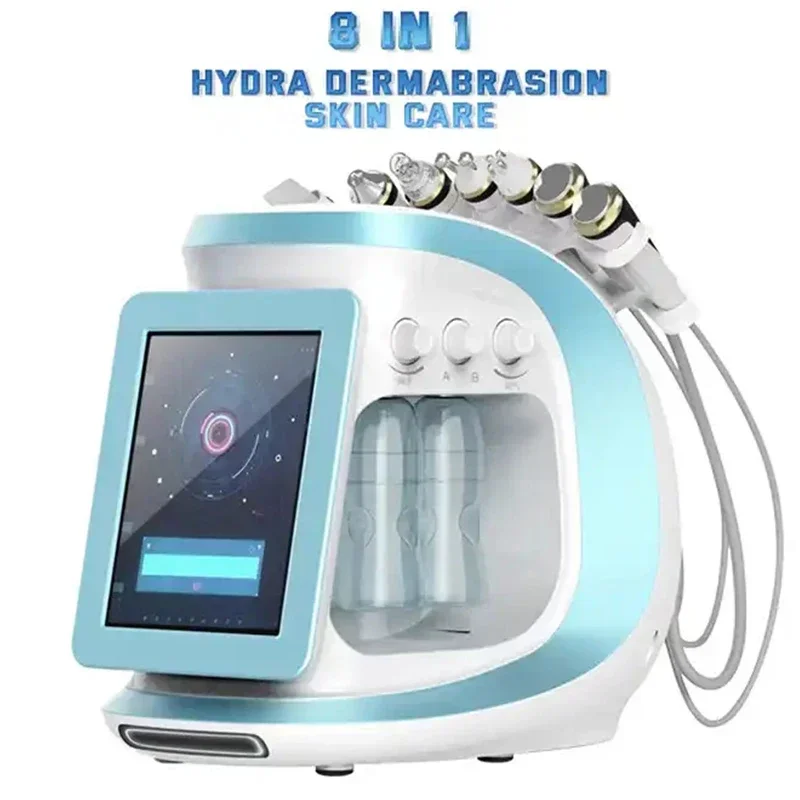 New2024 New Water Dermabrasion Oxygen Ice Blue Smart Jet Aqua Peel Small Bubble Skin Cleansing Device Facial Machine