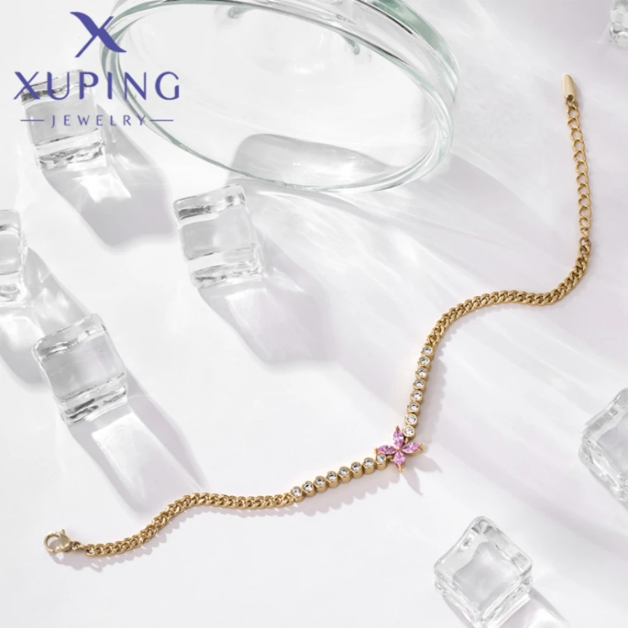 Xuping Jewelry New Trendy Exquisite Elegant Round Shape Women\'s Bracelet Light Gold Color Birthday Christmas Gifts X000724990