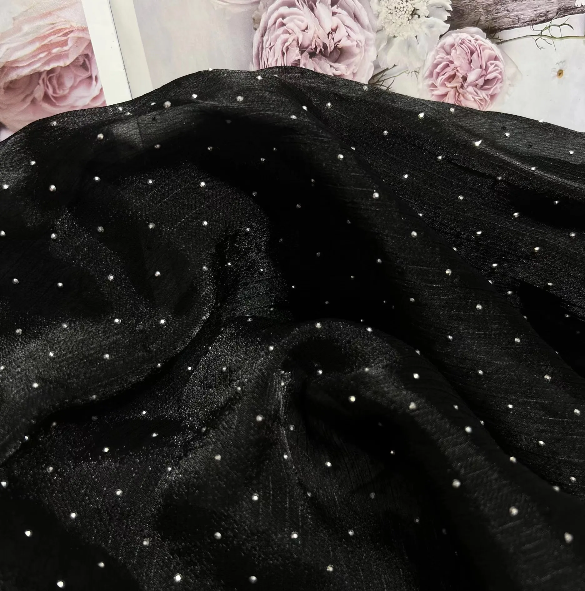 0.5yard(45cm x 150cm) Hot Water Rippled Crepe Organya Hanfu Children's Clothing Headband Shooting Background Organza Cloth Dance