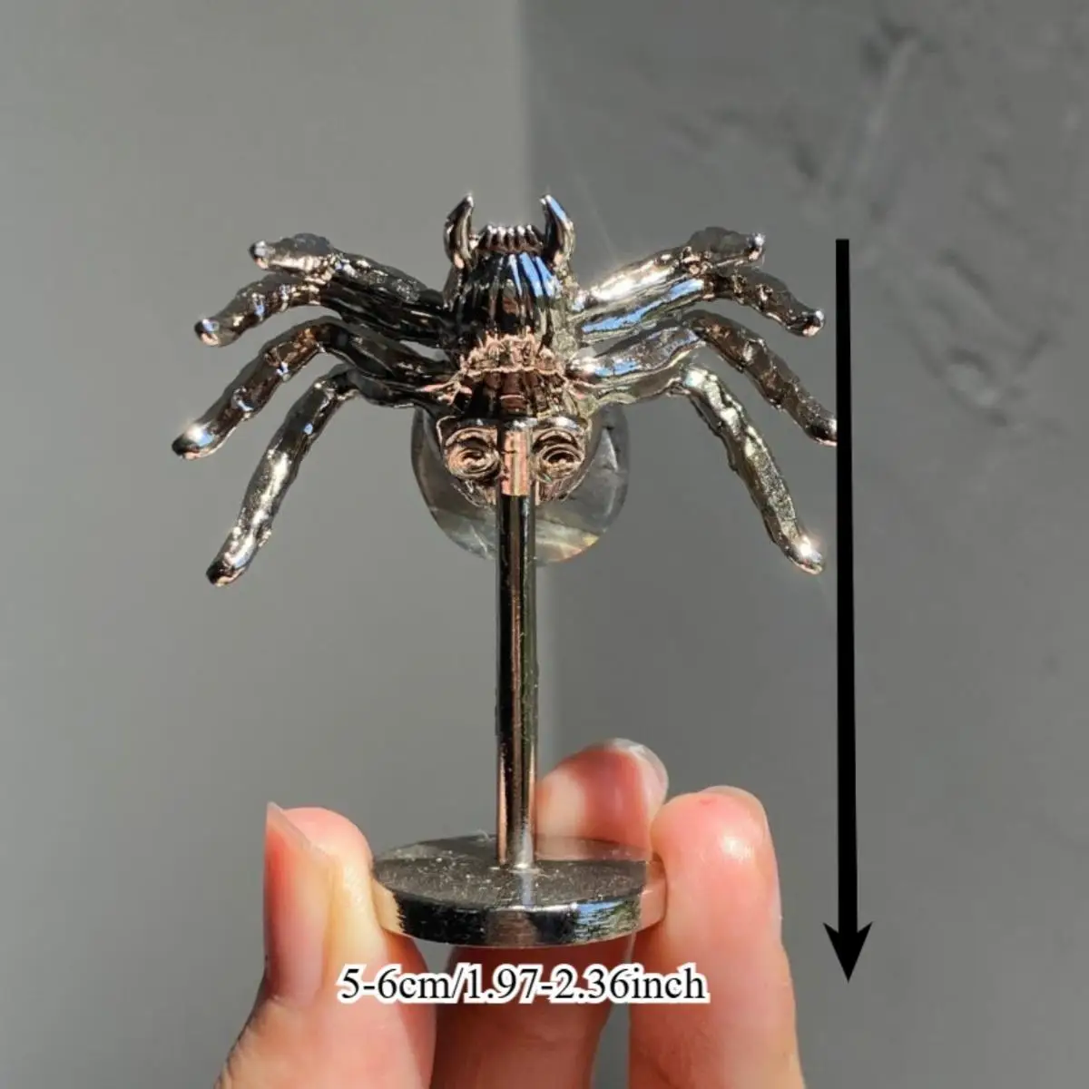 Natural Labradorite Spider Figurine With Metal Legs Hand Carved Iridescent Crystal Spider Reiki Transformation Altar Decor Gif