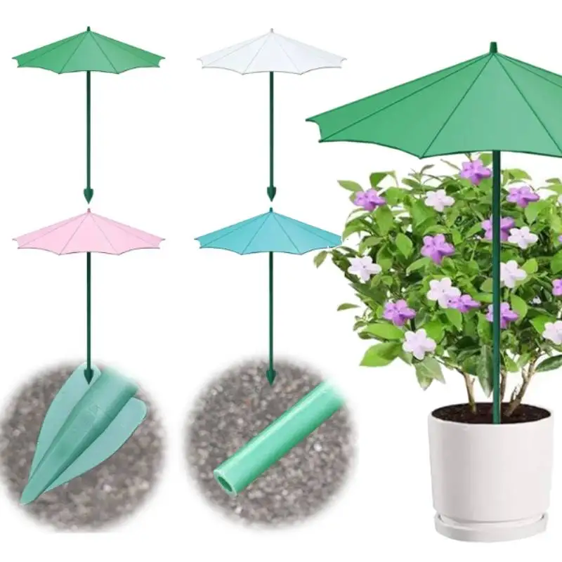 Garden Umbrellas for Plants Flowers, 1/3Pcs Plant Shade Umbrellas for Outdoor Plants Flowers, Plant Shade Umbrella with Stake