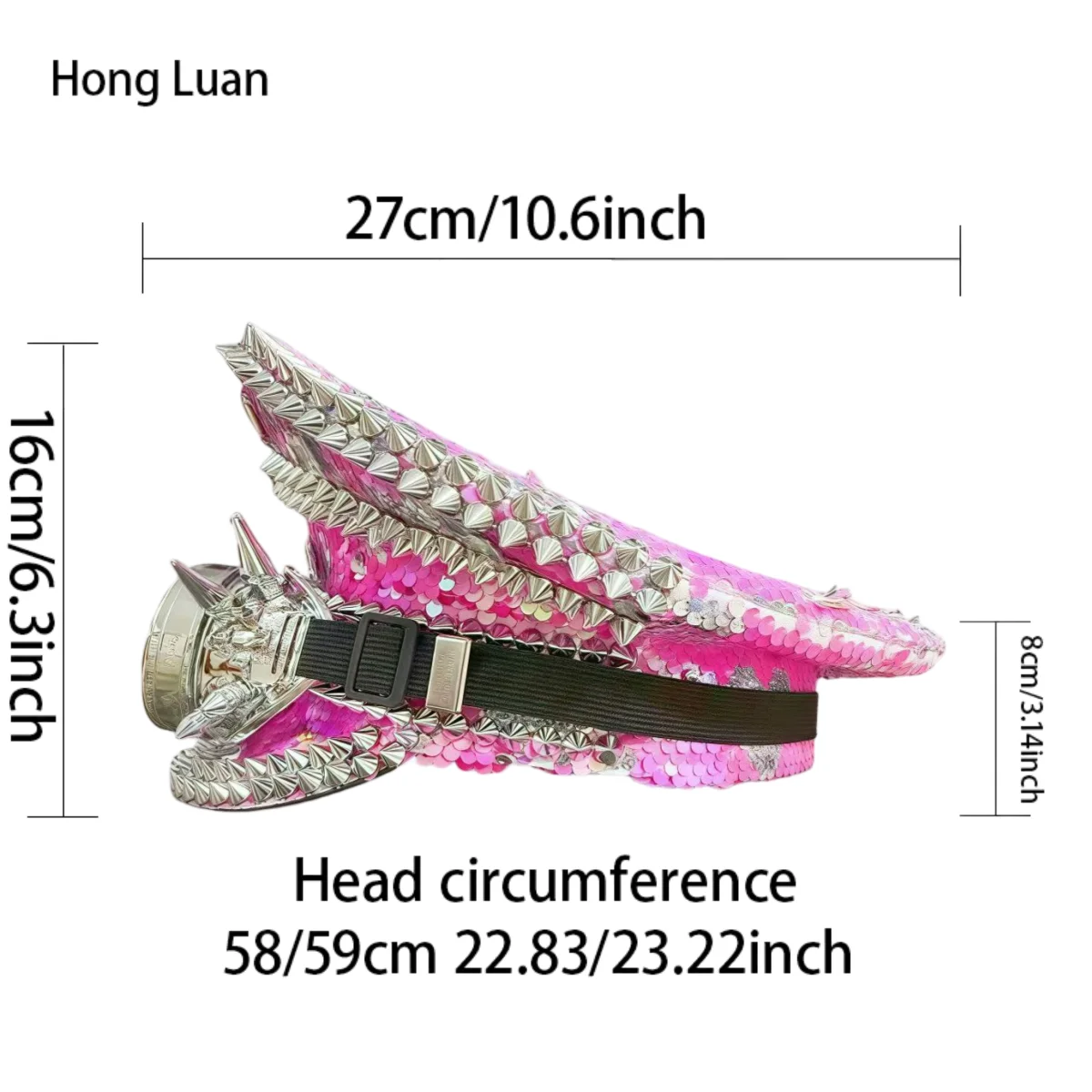 Steampunk Captain Hat Rhinestone with Goggles for Burning Man Festival Woman, Military Accessories & Cap for Man