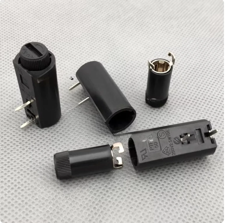 5PCS PTF45/PTF50/Inline Fuse Holder Vertical/Horizontal 5*20 Fuse Holder PCB Fuse Holder 10A