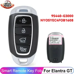 KEYECU OEM P/N: 95440-G3000 NYOSYEC4FOB1608 dla Hyundai Elantra GT 2018 2019 2020 433MHz inteligentny 4 do przycisków pilot zdalnego sterowania