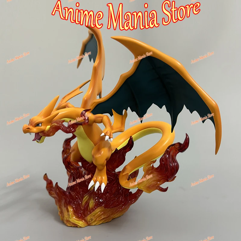 

NEW 20cm Anime Peripheral Figurine Mega Charizard Y Action Figures Luminous Base Decor Toy Gk Statue Collect Model GiftsToy