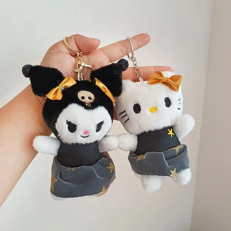 Anime Cartoon Sanrio Hello Kitty Kuromi Knuffel Creatieve Nieuwe Rugzak Sleutelhanger Knuffel Hanger Leuke Pluche Accessoires Geschenken