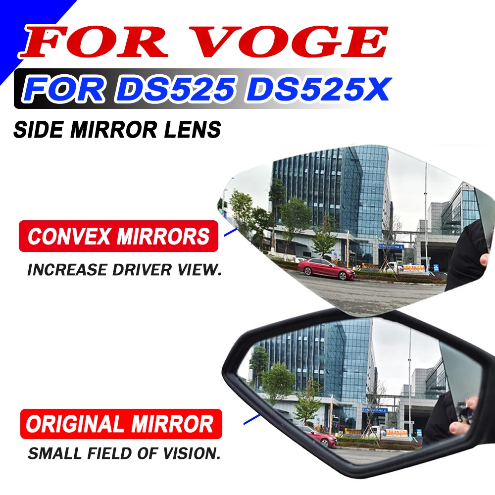 

For Loncin VOGE 525DSX DS525 DS525X 525DS 525 DSX DS Convex Mirror Increase View Vision Side Mirror lens Rearview Mirrors Parts