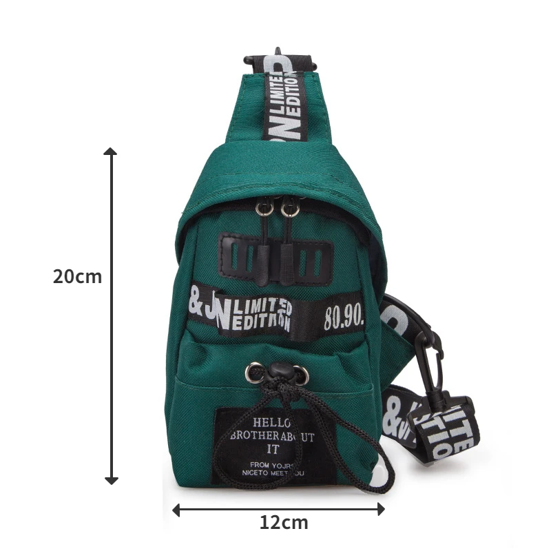 Hot sale sports summer new Harajuku shoulder messenger bag female small bag fashion Oxford mobile phone bag chest bag