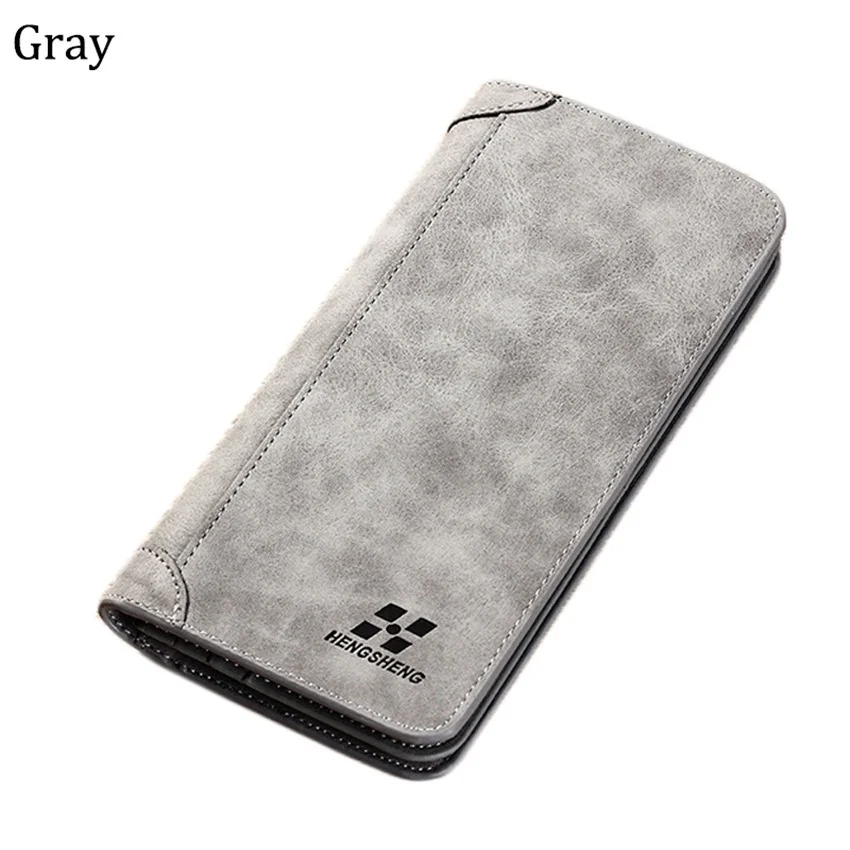 Fashion Men's Long Wallet Billfold PU Leather Clutch Wallet Checkbook Wallet Credit Card Wallet Card Holder