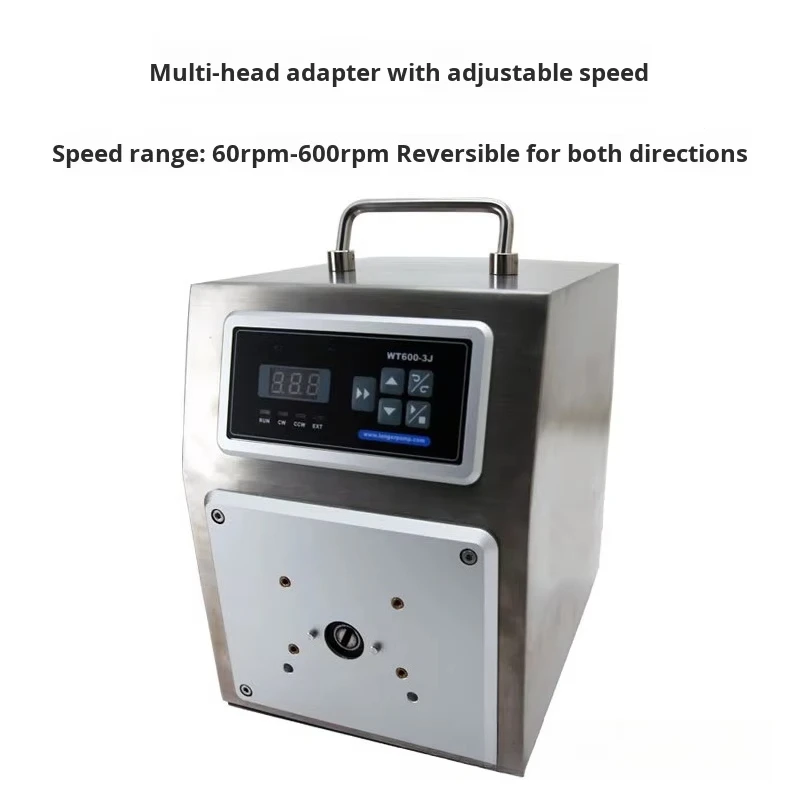 Langrids WT600-3J Peristaltic Pump OEM Stainless Steel 304 3L Industrial Liquid Dispensing Multi-Channel Constant 1-Year