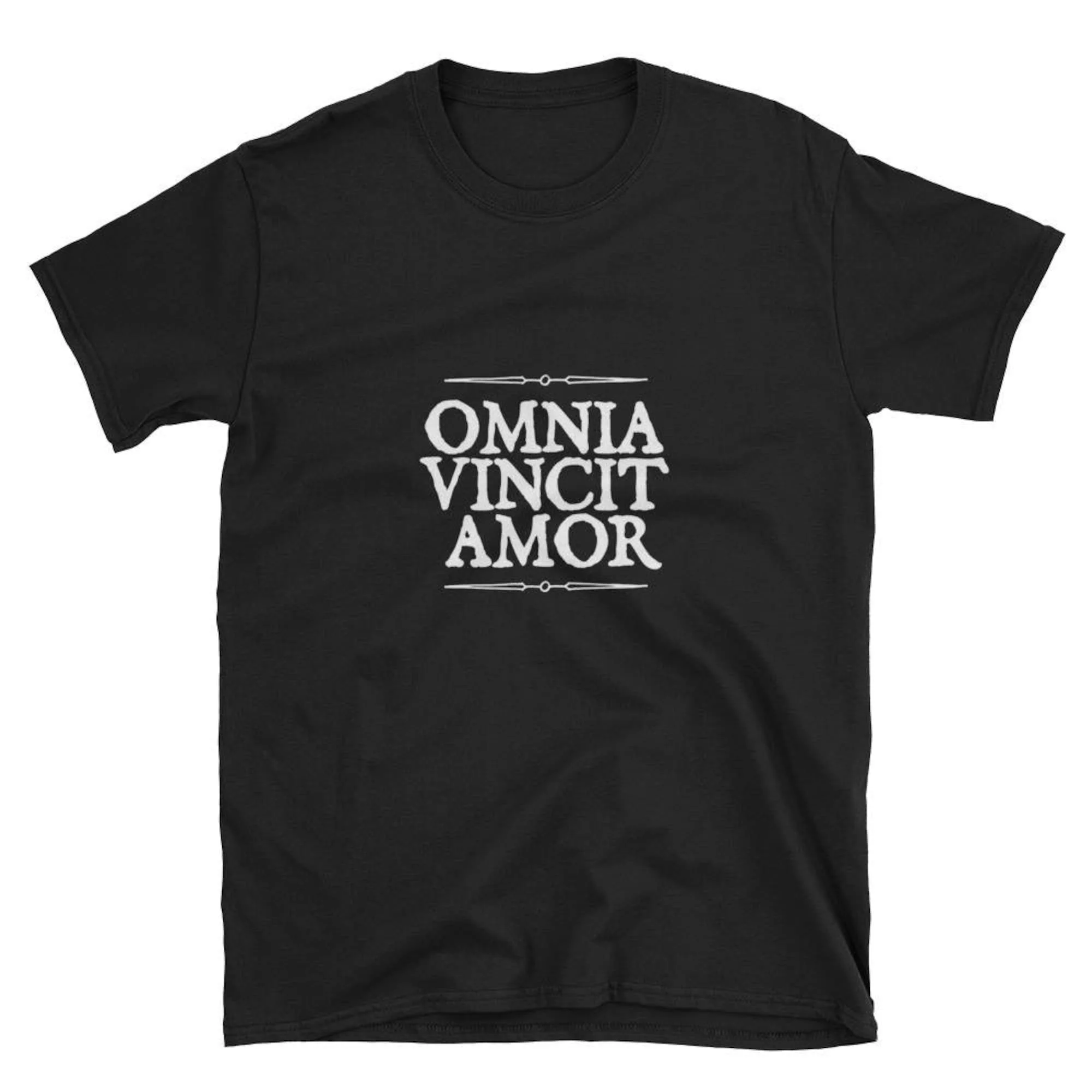 Omnia Vincit Amor Love Conquers All Latin Proverb Saying Classical Phrases T Shirt