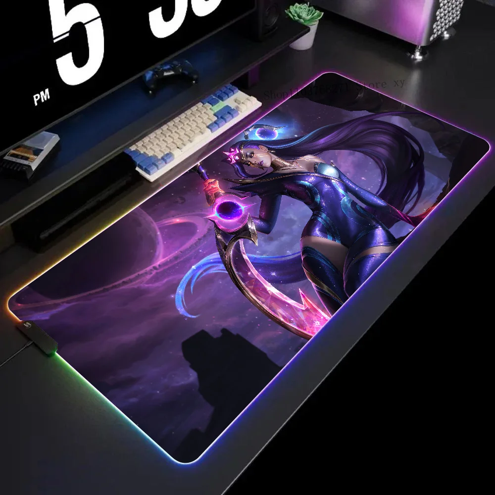 

Diana League Of Legends Mousepad XXL RGB Gaming Mouse Pads HD Black Gamer Accessories Large LED