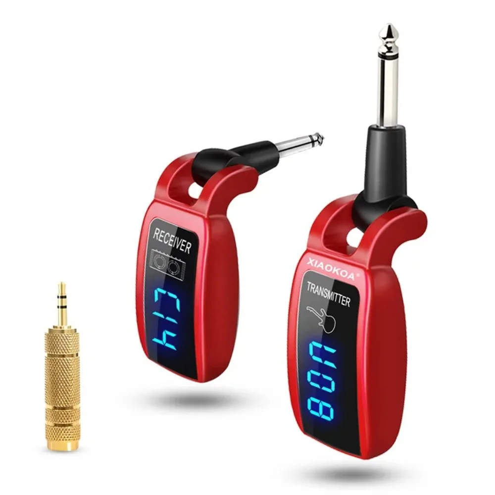 

Upgrated Wireless Guitar Transmitter 15 Channels LED Screen Transmitter Receiver Set Low energy Rechargeable