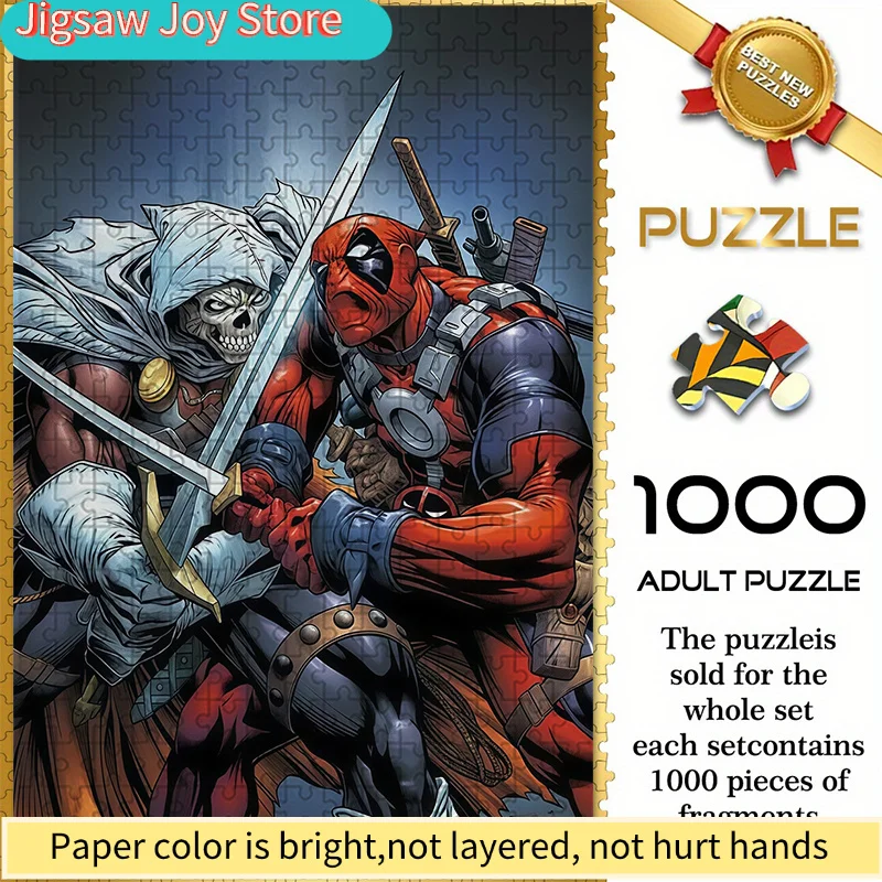 

Бесшовный пазл на тему Marvel Z10.18-65, Дэдпул против Скеллнайта: Мечебойство - Прочный утолщенный пазл для самостоятельной сборки, головоломка для взрослых