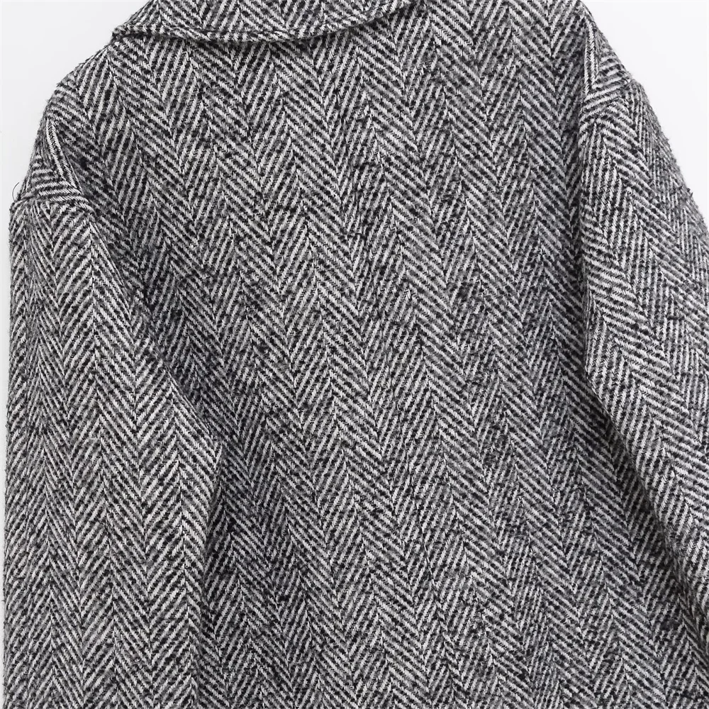 الخريف الملابس النسائية الجديدة أزياء شخصية مزاجه واحدة الصدر طويلة الأكمام متعرجة قطري معطف سترة