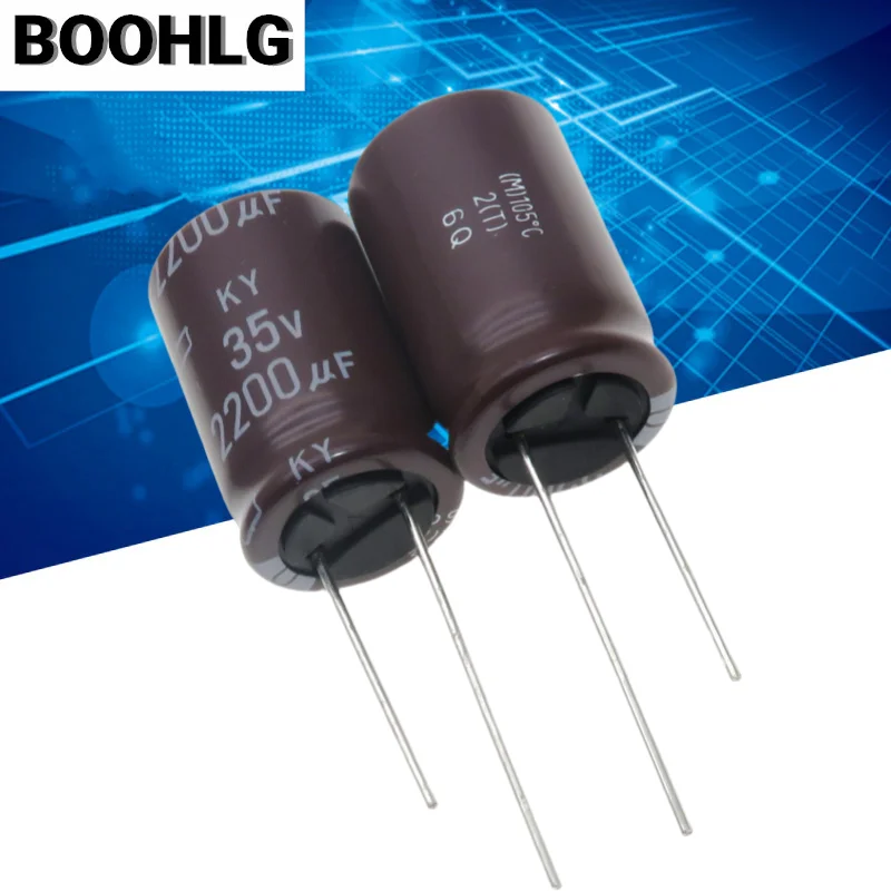 2PCS 2200UF 35V NCC Black Diamond Capacitor 35V 2200UF High Frequency Low Resistance