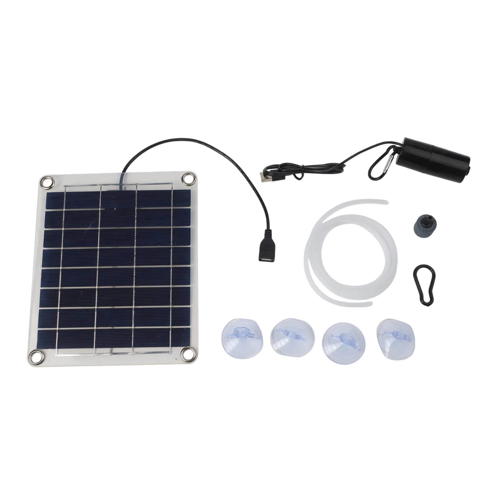 20W Fish Tank Pump Outdoor Aquarium Oxygen Pump 2A Working Current Compact Design Efficient Operation Monocrystalline Silicon