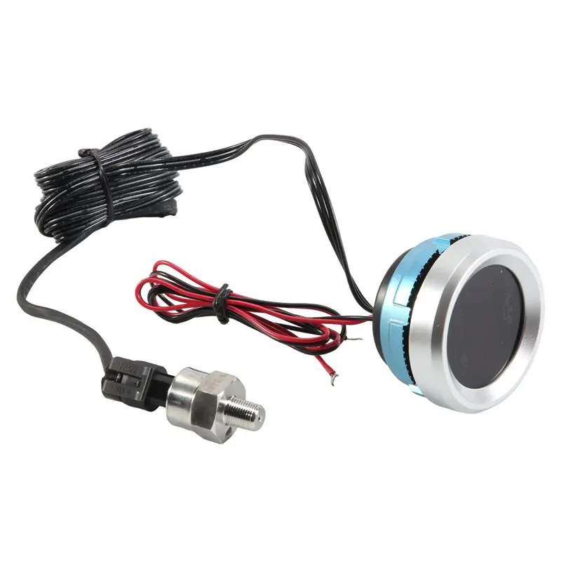 【Price Drop !!】 52Mm Oil Pressure Gauge With Warning Alarm 1/8 NPT Sensor Oil Pressure Meter For Car Boat