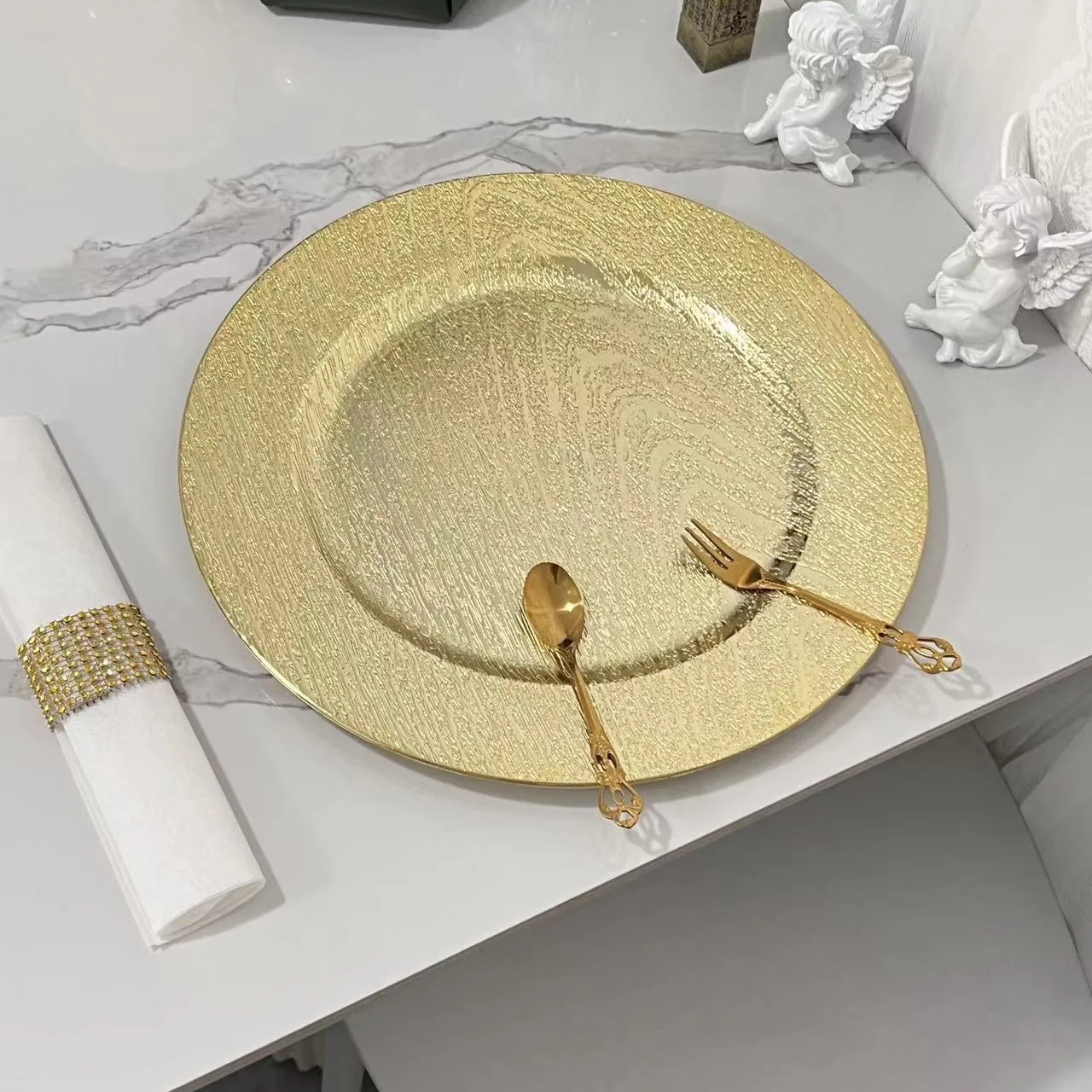 Charge Plates Ceramic Tableware Sets Wedding Festival Party Dinner Set Ceramic Plates Dinner for Wedding Decoration