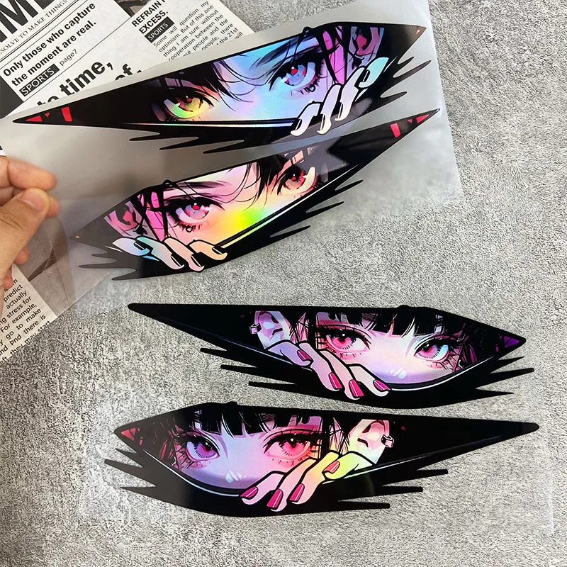 

1 пара аниме JDM наклейки на мотоцикл забавные мотоциклетные топливные баки задний капот виниловые наклейки для Honda Ktm Yamaha Kawasaki Suzuki Bmw