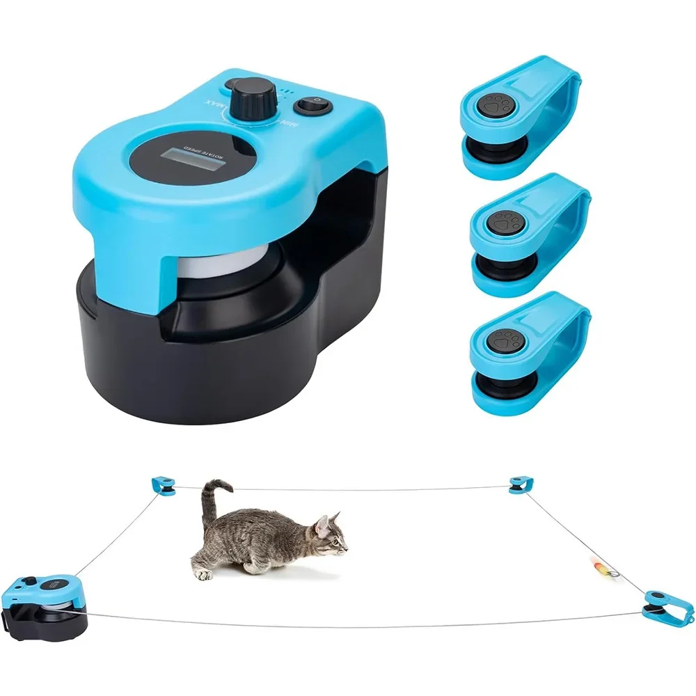 New electric cat wand, cat walking toy, remote control interaction, weight loss, vocal feathers, indoor cat treadmill